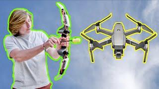 Flying Drone Takedown Challenge with Bow and Arrow