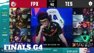 FunPlus Phoenix vs Top Esports - Game 4  Finals 2020 LoL Mid Season Cup  FPX vs TES G4