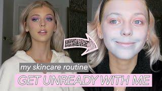 GET UNREADY WITH ME + skincare routine  Loren Gray