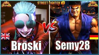 Street Fighter 6  Broski A.K.I #1  Vs  Semy28 RYU Best Room MatchFightingGameWorldX