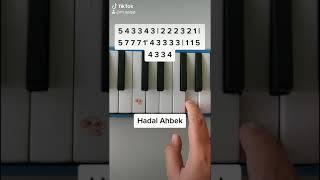 Hadal Ahbek cover pianika + not angka
