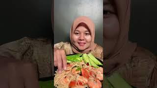 Pedas asamnya terasa Mie ala salad Thailand #mukbang