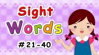 21-40 Sight Words Part 2 #vocabulary #learnenglish #sightwords
