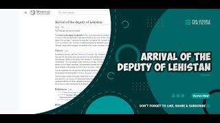 The arrival of the deputy of Lehistan in an urban legend in Poland in accordance to which