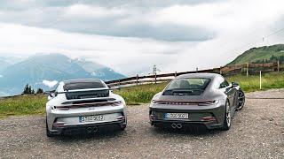 Driving The Porsche GT3 and GT3 Touring Through Amazing Mountain Roads In Austria