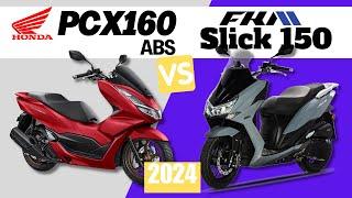 Honda PCX 160 vs FKM Slick 150  Side by Side Comparison  Specs & Price  2024