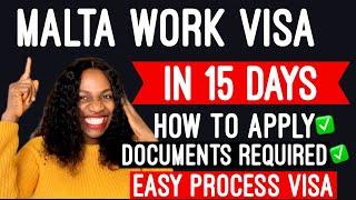 EASY WORK PERMIT VISA  HOW TO  APPLY FOR A WORK PERMIT VISA IN MALTA  DOCUMENTS REQUIRED