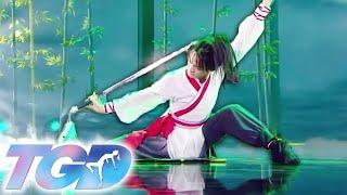 This magnificent sword dance from FANG YANG FEI stuns the audience  TGD China  Live Shows Week 9