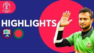 Shakib Stars In Huge Chase  Windies vs Bangladesh - Match Highlights  ICC Cricket World Cup 2019