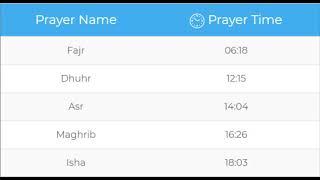 PRAYER TIMES IN LONDON 2020-01-17