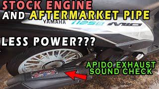 AFTERMARKET PIPE EFFECT HUMINA BA HATAK NG MOTOR?  APIDO PIPE SOUND CHECK