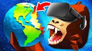 EATING THE WORLD In Virtual Reality GORILLA SIMULATOR Funny Growrilla VR Gameplay