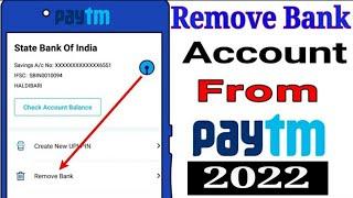 How to remove bank account from Paytm  Delete Bank account from Paytm  Kaise remove  kare 