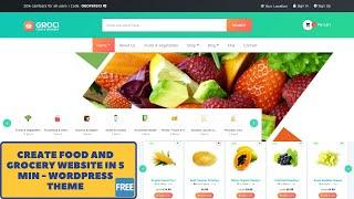 create food and grocery website for free  Groci Organic Food and Grocery Market WordPress Theme