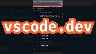 vscode.dev - VS Code In The Browser