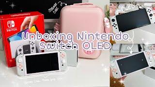 Unboxing Nintendo Switch OLED in White + Accessories