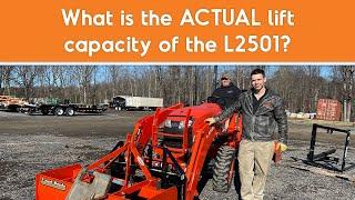 What is the ACTUAL lift capacity of the L2501?