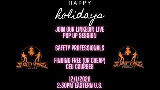 Free or Cheap CEUs and Contact Hours for Safety Professionals