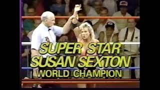 LPWA Champion Susan Sexton vs. The Flame circa 1990