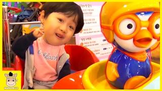 Indoor Playground Fun for Kids Finger Family Song Play Slide Pororo Cafe  MariAndKids Toys