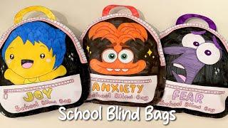 paper diy INSIDE OUT 2 School Blind Bags unboxing  Joy Anxiety Fear Edition  asmr