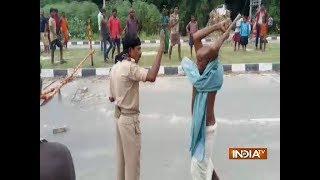 Bihar Irate crowd launches lathicharge on police in Madhepura