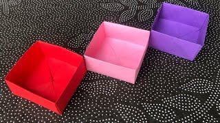 How to make origami box - Making easy paper boxes - DIY paper crafts