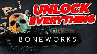 UNLOCK Everything in Boneworks in 2 Minutes - Sandbox Arena Guns