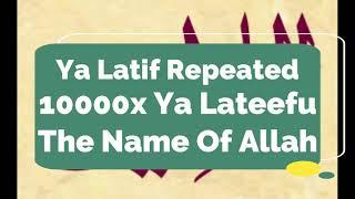 Ya Latif Repeated 10000x Ya Lateefu In The Name Of Allah