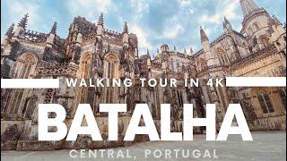 BATALHA Portugal Winter Walking Tour   4K Virtual Walking Tour  Jan 2024 