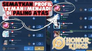 CARA MENYEMATKAN ATAU PIN PROFIL HONOR OF KINGS MENJADI DI PALING ATAS