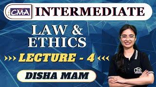 CMA INTER LAW LECTURE 4  CMA INTER NEW BATCH   DISHA MAM  GYAN SAGAR CLASSES