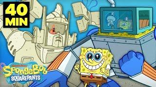 Best Robot Fights and Battles   40 Minute Compilation  SpongeBob