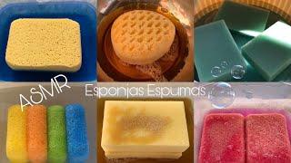 ASMR Compilation Satisfying Sponges Squeezing  12 Vídeos Apertando Esponjas