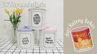 DIY STORAGE AESTHETIC DARI KALENG BEKAS  DAUR ULANG KALENG BEKAS BISKUIT SUSU   DIY ROOM DECOR 37