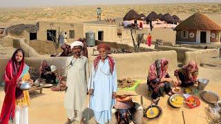 Village Women Cooking in Desert Mud House  Traditonal Village Food  Village Life Pakistan