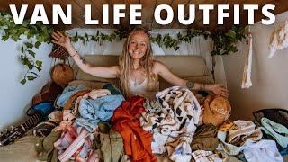 Van Life OUTFITS - Minimal Wardrobe  ALL My Clothes