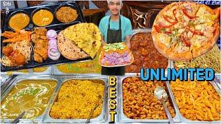 Unlimited Food Buffet in Rs 160  Street Food India  Luxury in Cheap