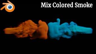 What happens when two smokes of different colors collide in Blender #oe275