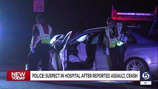 Aggravated domestic assault suspect crashes into another car while fleeing from police