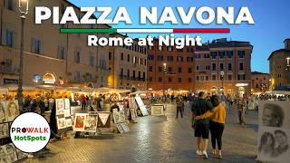 Piazza Navona at Night - Rome Italy Tour 2024