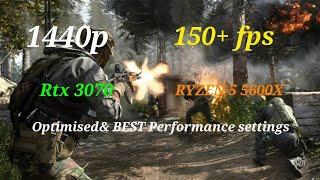 Cod Mw2 Ground War best optimised settings featuring rtx 3070 1440p