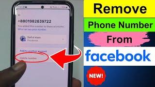 How to remove phone number from Facebook Account 2024  New Update