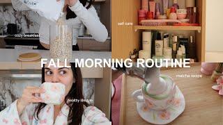 FALL MORNING ROUTINE cozy productive and aesthetic