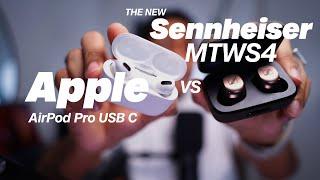 Sennheiser MOMENTUM True Wireless 4 Noise-Canceling Earbuds vs AirPods Pro 2 USB C