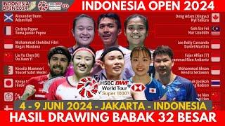 Hasil Draw Indonesia Open 2024  4 - 9 Juni 2024