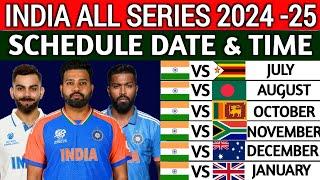 Team India All Upcoming Series & Match Schedule 2024  Team India All Next Match Schedule 2024