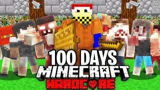 100 Days - Minecraft Zombie Apocalypse FULL MOVIE