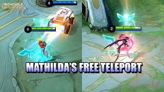 MATHILDAS FREE TELEPORT SKILL - HOW TO BRING THE WHOLE TEAM WITH JOHNSON IN MOBILE LEGENDS