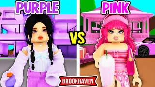 24 HOURS in an ALL PINK & PURPLE Brookhaven World..